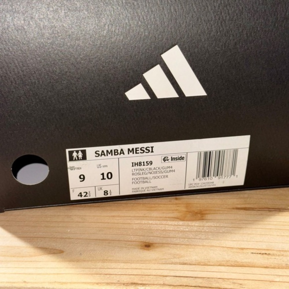 Adidas Samba Messi Shoes Women's 10 / Men's 9 Black Gold‎ Unisex IH8159 - Picture 2 of 10